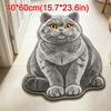 Special-shaped Cat Floor Mat Absorbent Animal Door Mat Cute Cat Shaped Rug  Bedroom Decor
