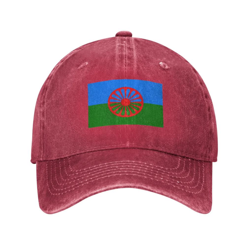 Love Gypsy Flag Roma Unisex Retro Denim Washed Baseball Caps For Men  Cowboy Sunscreen Hats Hiking Peaked Cap