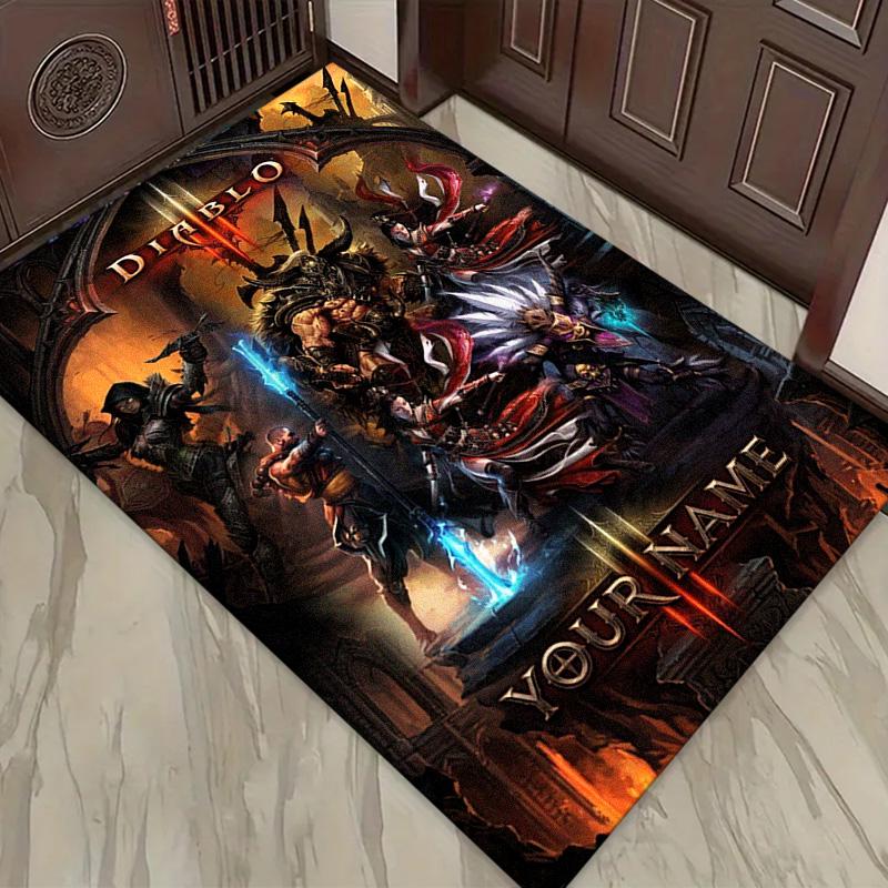 Name Custom Diablo Carpet Rug for Living Room Bedroom Home Sofa Decoration,Kids play Non-slip Floor Mat