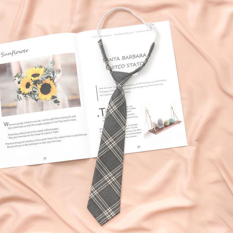 Japanese Striped Tie For Women And Men Polyester School Uniform Accessory