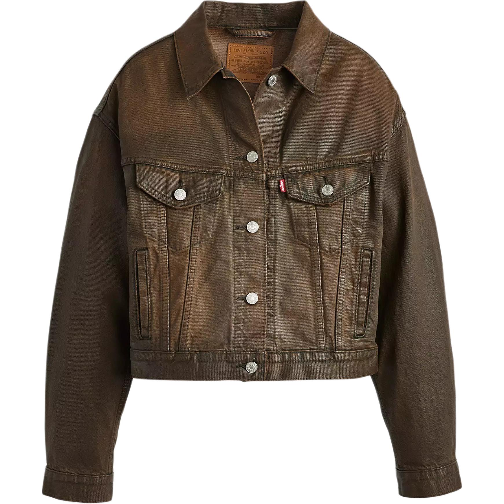 

Levis Однотонная Куртка Свободного Кроя Однобортная С Длинным Рукавом Женские куртки Коричневый A9155-0011 XS