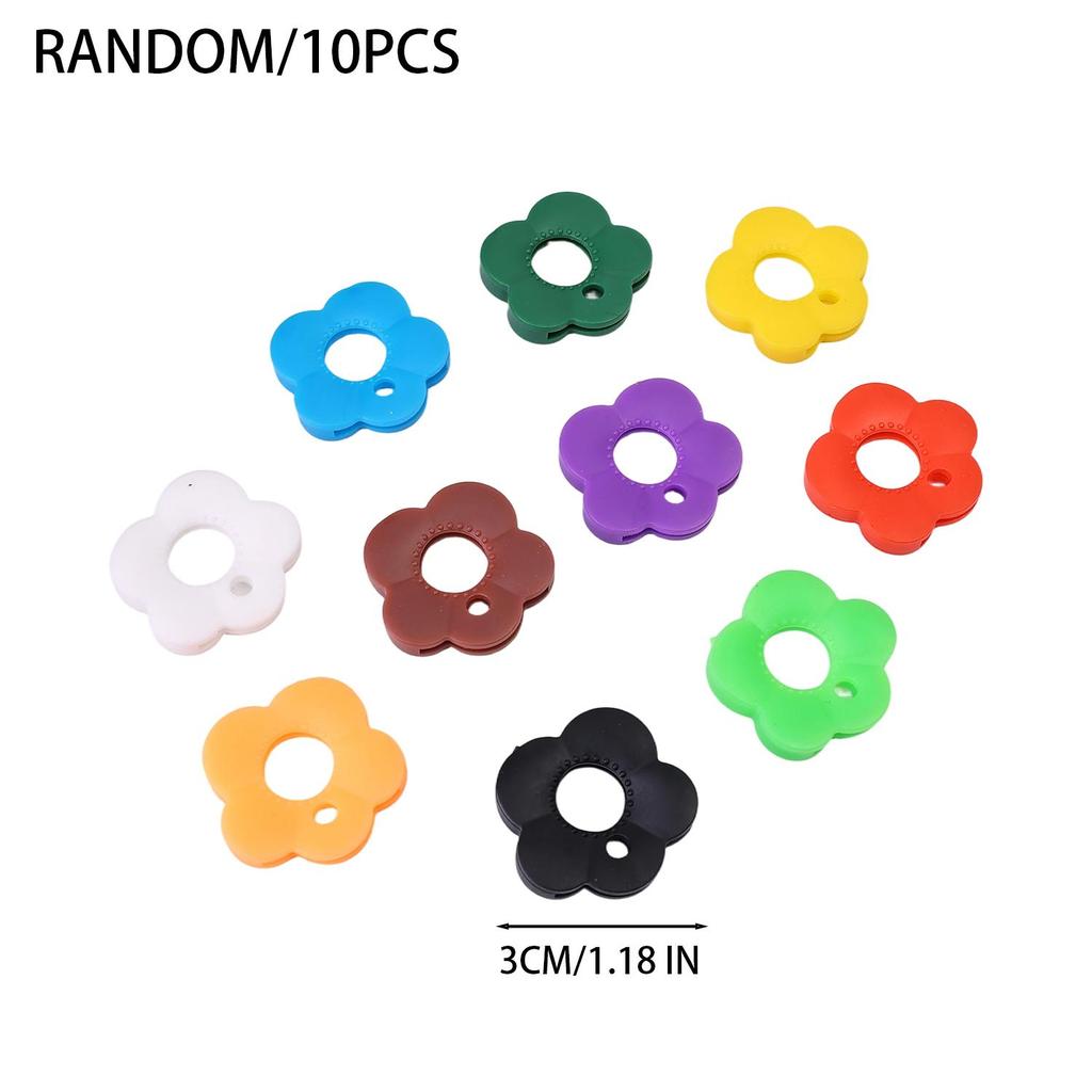Flower Shape Silicone Keys Heads Covers Color Keys Sleeve Elastic Keys Identifiers Protector Organizer Protection Accessories