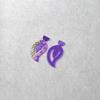 Boucles d'oreilles Acryliques Mode Feuille de Plante Violette Pour Femmes