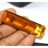 Certyfikowany Naturalny Brazylijski Żółty Topaz Szlifowany Szmaragdowy 90+ Karatów Oszałamiający Kamień Szlachetny