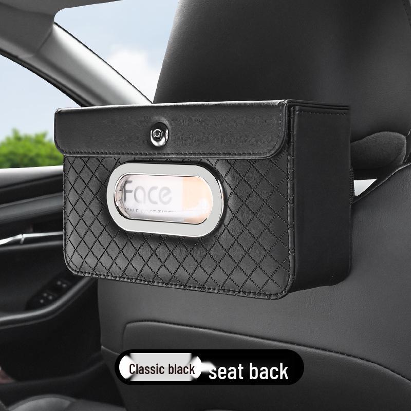 Car Tissue Box: Sun Visor/Seat Back Mountable
