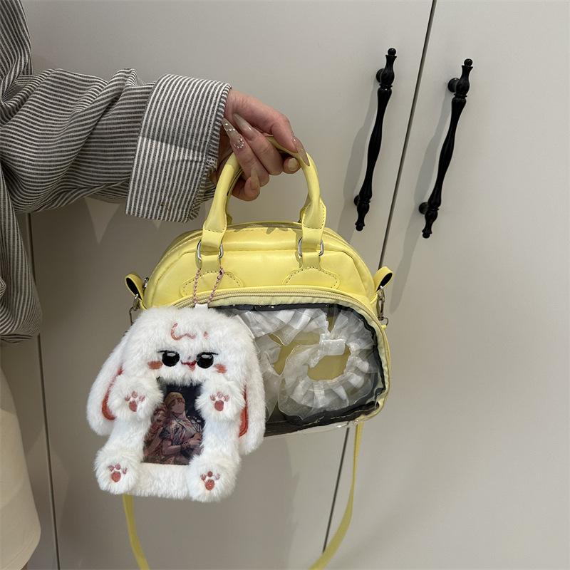 2025 Neue Transparente Joker Handtasche Große Kapazität Wasserdicht Tägliche Pendler Umhängetasche Japanisch Niedlich Zweidimensionale Messenger Bag