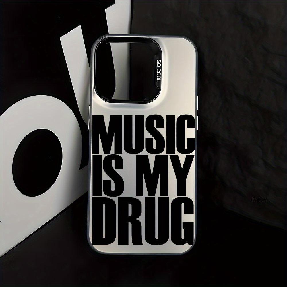 

Music is my medicine Alphabet printing fashion and minimalism For iPhone 11 12 13 14 15 16 17 XS XR X 12 13 Plus Pro Max SE series iPhone 17 Pro Max