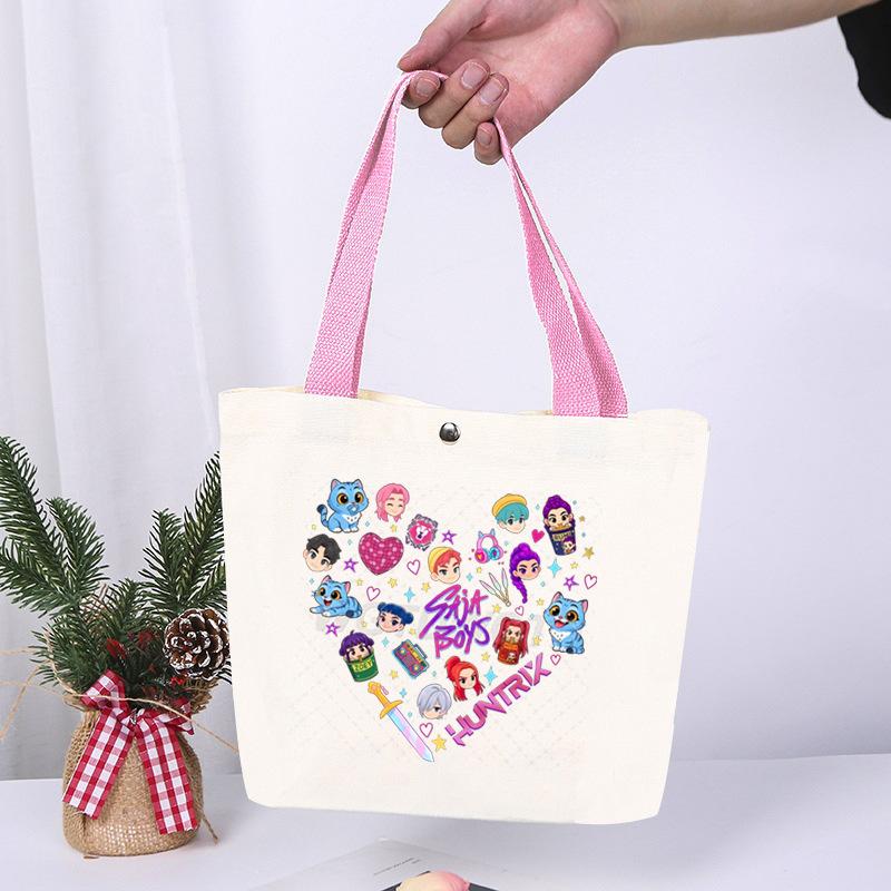 Animation Cartoon Printing Fashion High Value Lightweight Casual Shoulder Bag Going Out Portable Canvas Bag
