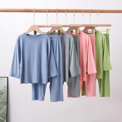 Pigiama Set per Bambini Primavera Estate Sottile Manica Lunga Casual Girocollo Bambini Pigiama Cotone Ragazzi Ragazze Homewear