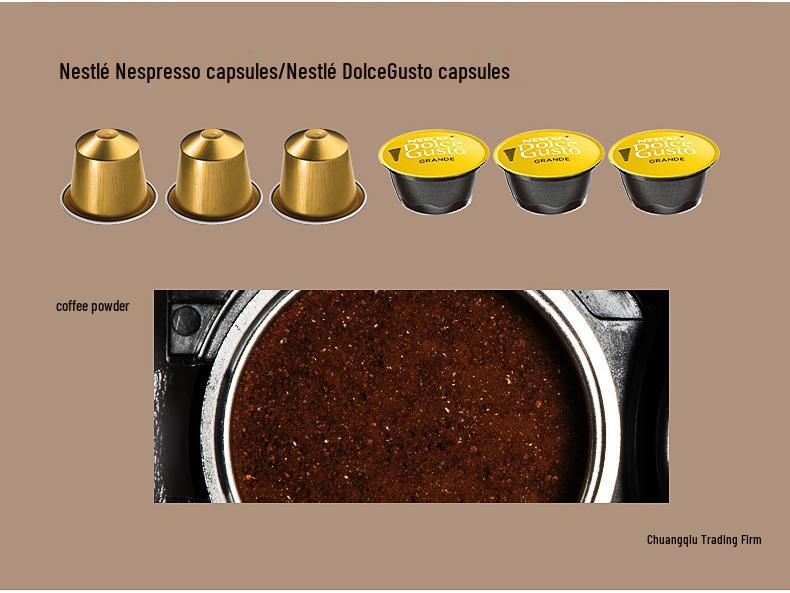 Italienische Kapselkaffeemaschine: Tragbare 19-Bar Espressomaschine für Zuhause und Büro