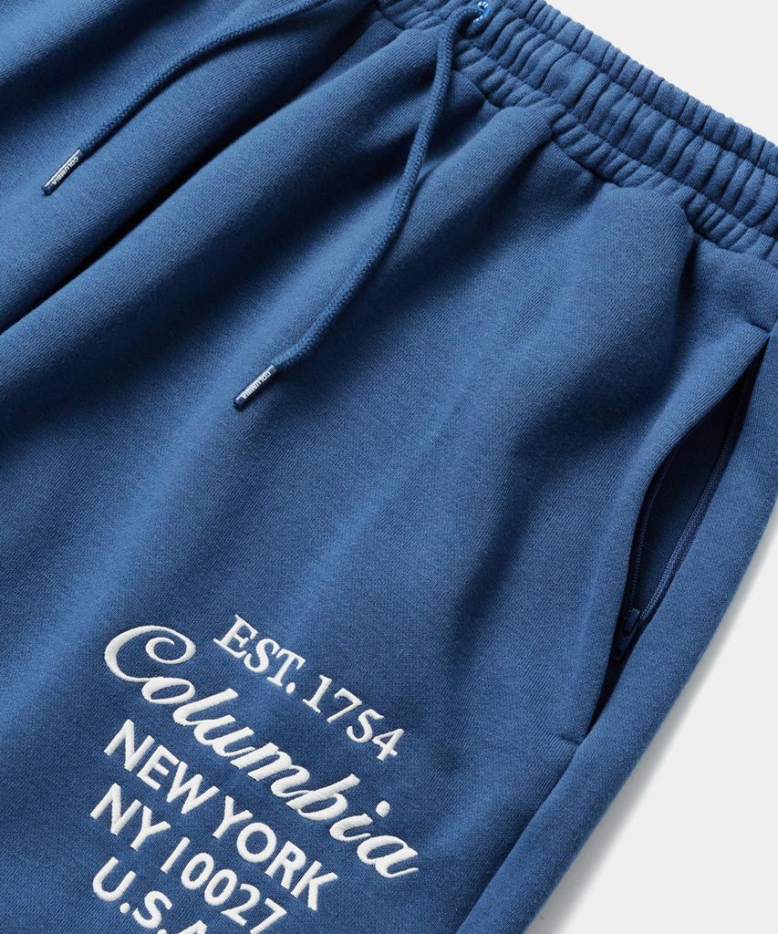 COLUMBIA UNIVERSITY Cu Big Script Fleece Wide Seatpants French Blue