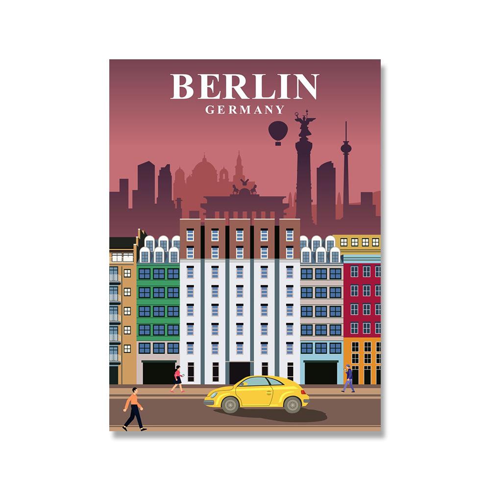 Venice Berlin Houston Travel Canvas Painting Sydney Wall Art Nordic Posters and Prints Wall Pictures for Living Room Decor