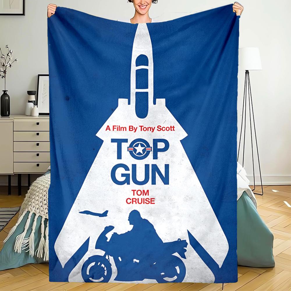 Top Gun Theme Printed Blanket - Perfect for Couch, Bed, Travel & Outdoor Use | Machine Washable, Cozy & Durable.