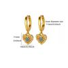 Mini Devil's Eye & Heart CZ Stainless Steel Earring for Women Mama Gold Color Anti Rust Earring Wedding Jewelry Accessories Gift
