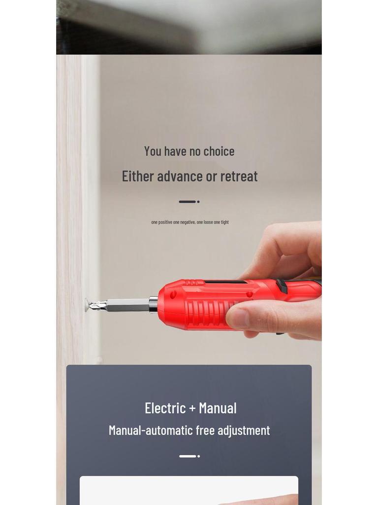 Compact Rechargeable Electric Screwdriver Set with Multi-functional Bits for Household Use