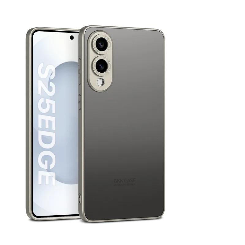 

Samsung S25 Edge Ultra Hard Shell Phone Case with TPU Soft Bezel Precision Shockproof Skin Feel Plastic Protective Cover for S25 Galaxy S25 Edge чорний