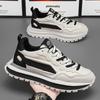 Men's Spring 2025 Breathable Casual White Sneakers, Non-Slip Soft Sole Trendy Dad Shoes