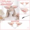 Faux Animal Ears Headband Costume Accessory for Cosplay and Party Wear
