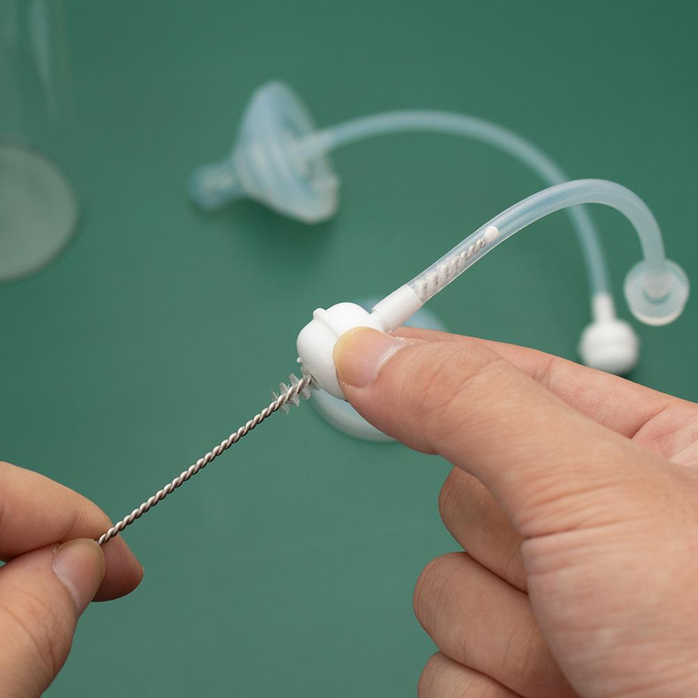 9/18Pcs Stainless Soft Hair Suction Glass Tube Cleaner Brushes Tools Fish Tank Straw Bottle Cleaning Brush Long Straw Brush Tool