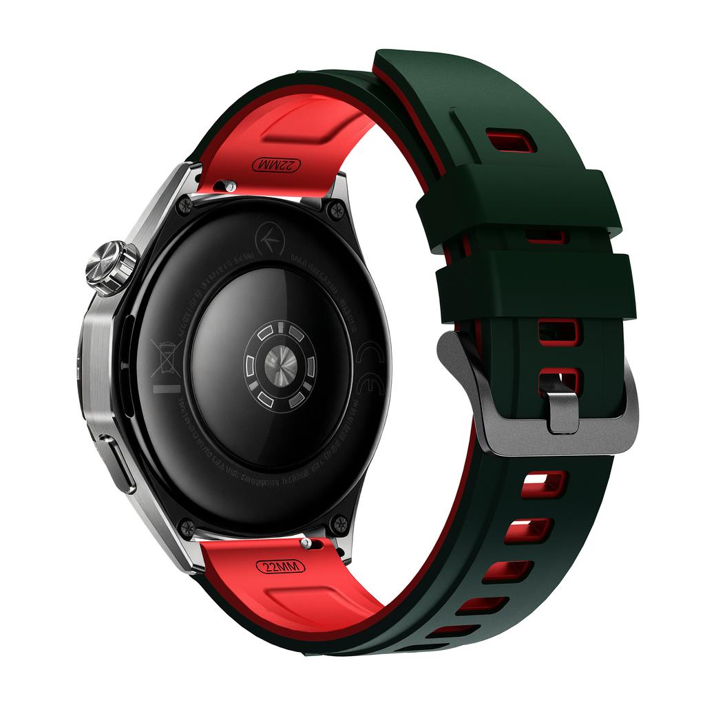 22mm Dual Color Silicone Strap for Samsung Galaxy Watch3 45mm/Watch 46mm/Gear S3 Classic Replacement Watch Band