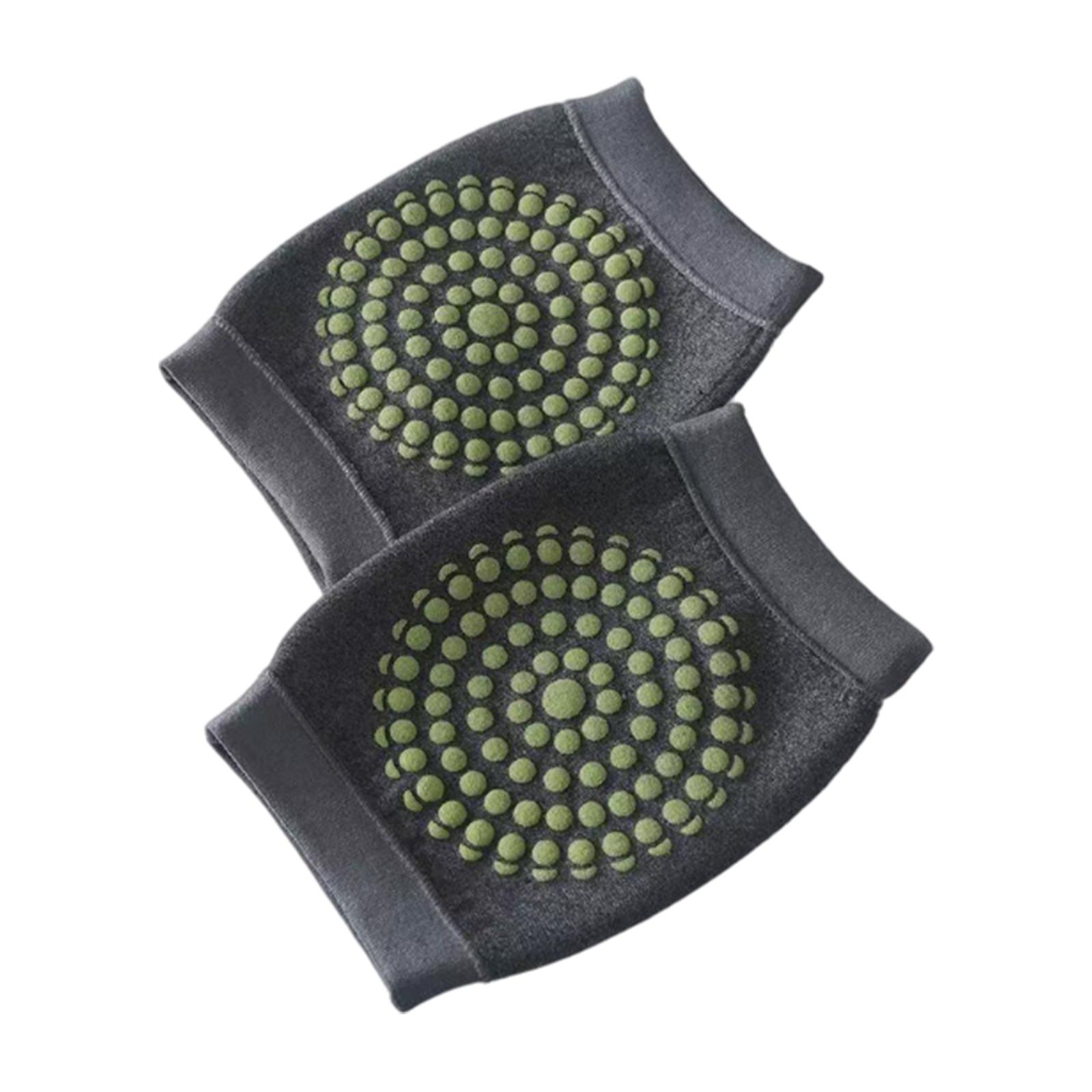Zeriluna Mugwort warm knee and leg sleeves Mugwort heating knee pads for men, women, and elderly people, sports leg warmers Dark Gray M
