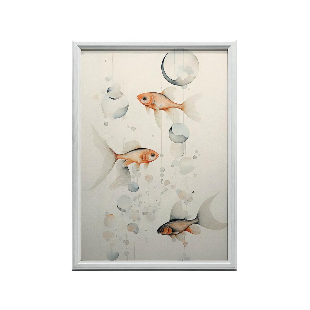 Podwodna Poezja Podwodna Poezja, 50X70 Cm, Rama Aluminiowa Złota, Papier Matowy 230 Gsm