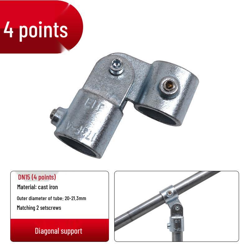 4/6-Point Galvanized Pipe Connectors: No-Weld Sunroom Shelf Couplings