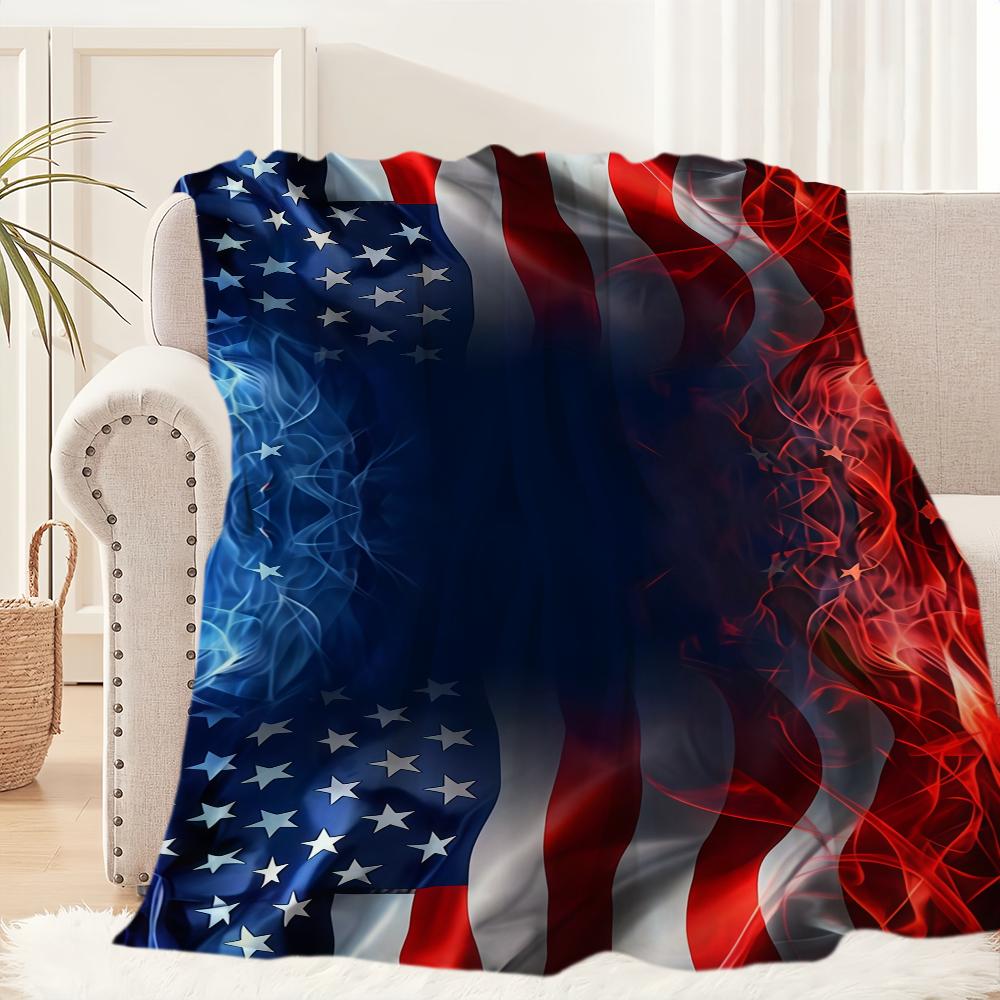 Americká USA US Vlajka Deku Pro Měkkou Přehozovou Deku na Piknik Postel Pohovku Domov Ložnici Útulnou Teplou Pohodlnou