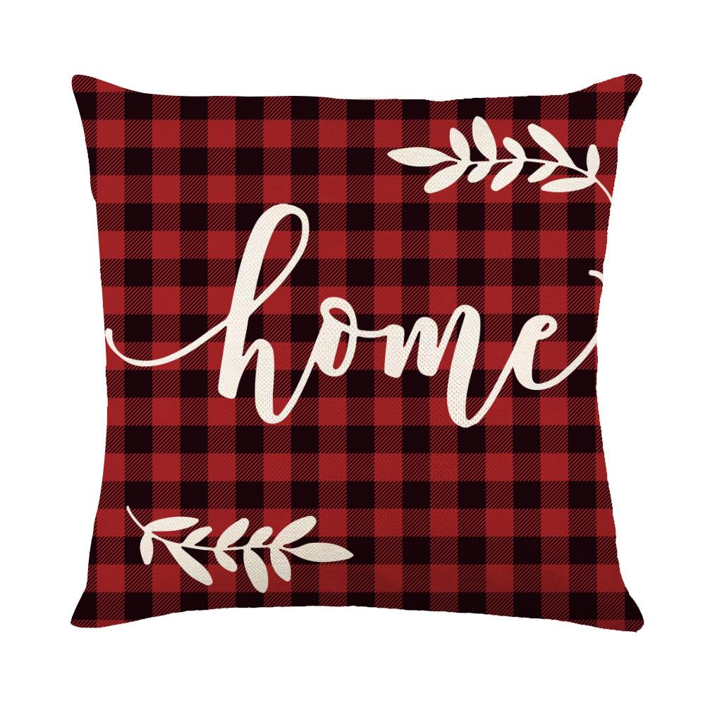 45X45Cm New Christmas Printed Detachable Cushion Pillow Cover Square Bedhead Living Room Sofa Cushion Cover