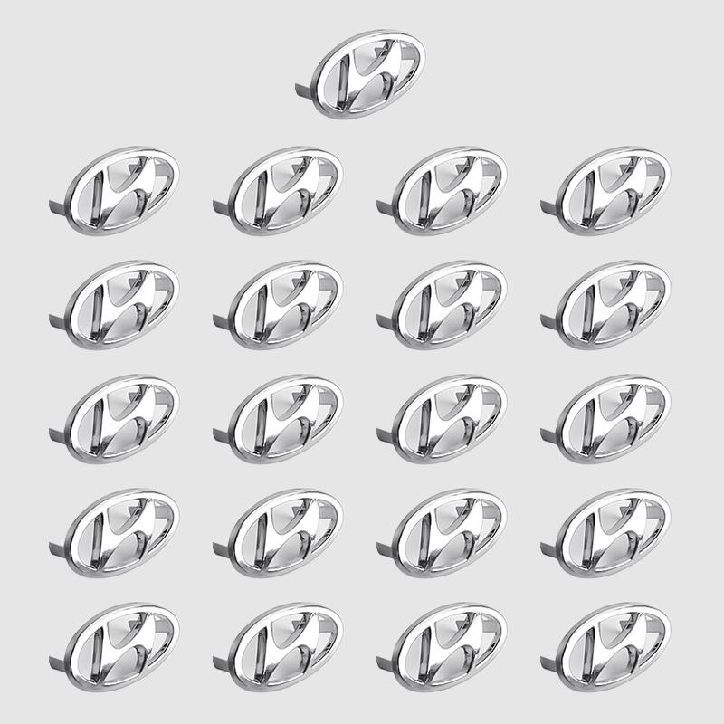 Car 3D Metal Hyundai Logo Small Emblem Decoration Goods Auto DIY Badge Refit Accessories For Hyundai Tucson KONA i10 Creta i30 Y3