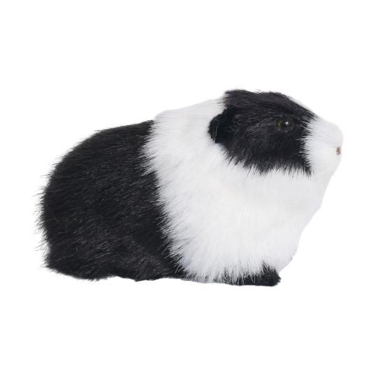 Realistic Hamster Ornament Plush Guinea Pig Model Furry Hamster Replica for Home Desk Shelf Car Interior Decor