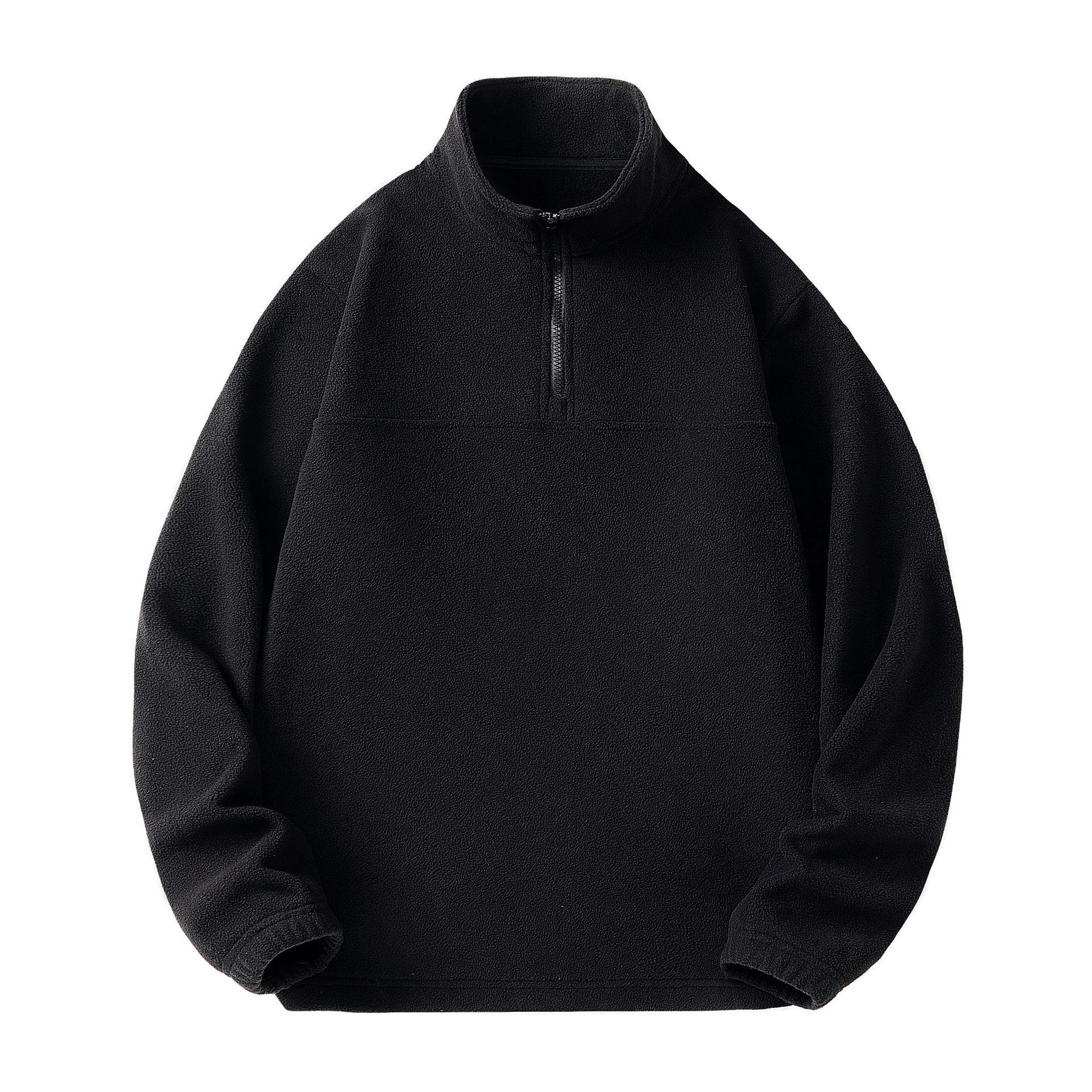 

Men s Cross-Collar Fleece Hoodie: Warm, Thick, Pullover, Long Sleeve, Autumn/Winter Essential. XXXL чорний