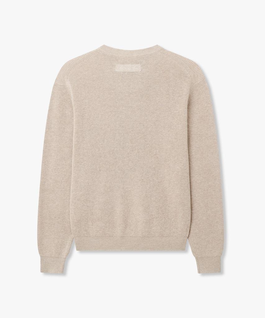 MAN ON THE BOON Linen Blend V-Neck Knit Pullover_Beige 4716113007