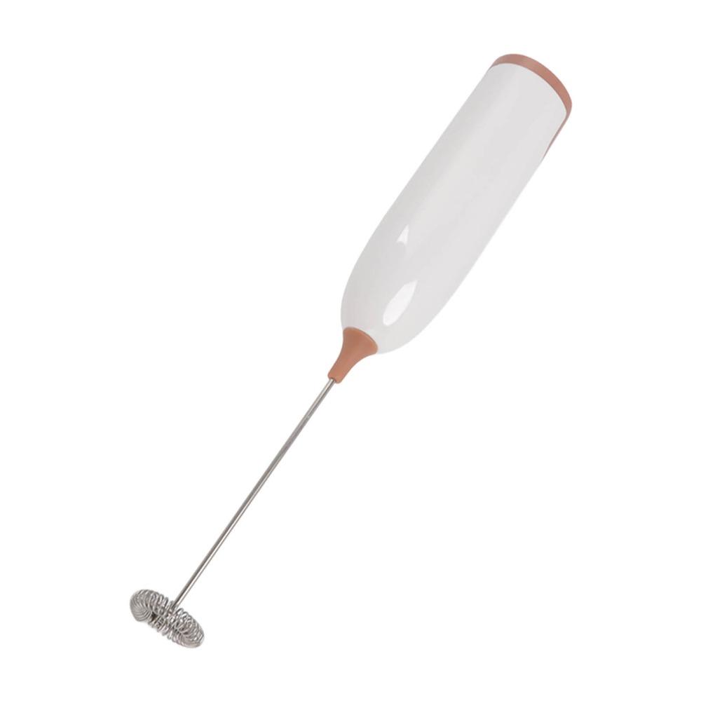 White Coffee Black Milk Frother Battery Powered Milk Beater Practical Milk Foam Maker  Home Kitchen