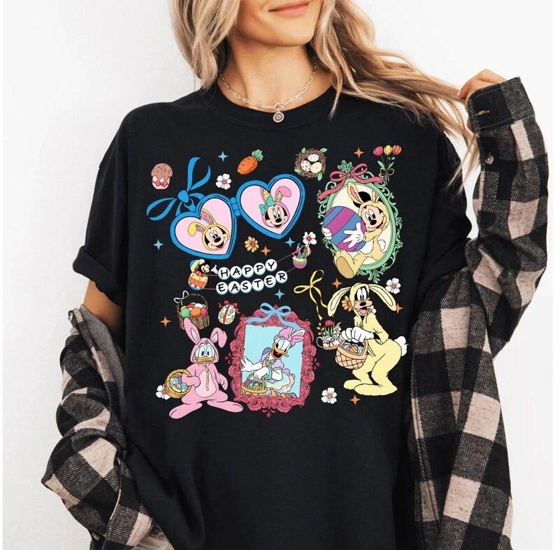 Mickey Friends World Happy Easter 2026 TShirt Unisex S