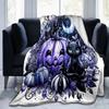 1pc Happy Pumpkin & Cat Blanket  Soft Throw for Home Decor, Gift Idea, Living Room, Travel, Camping, Car Blankets