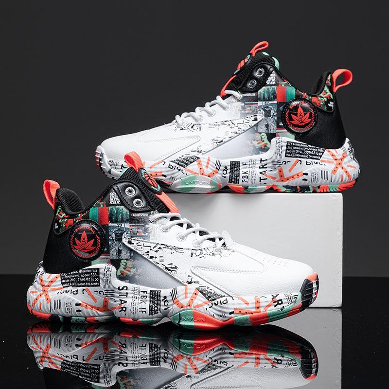 Rico Bee Basketball Sneakers for Big Kids & Teens: Non-Slip, Wear-Resistant, Breathable Athletic Shoes for Autumn.