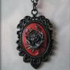 Gothic Black Dark Rose Necklace Jewelry