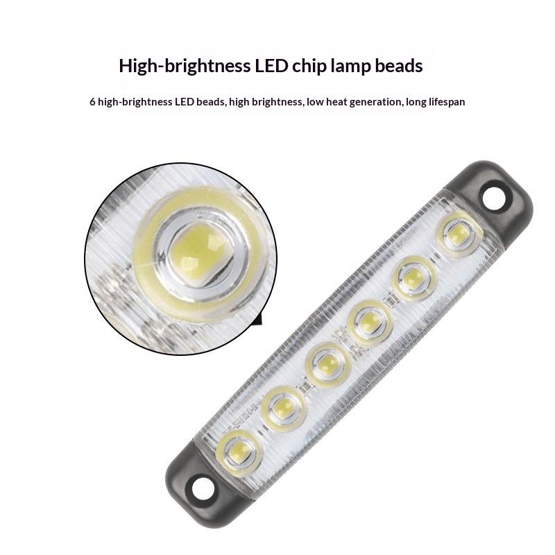 2Pcs Automotive LED Lights 12V/24V Universal Truck Van Side Marker Light Low-Speed LED Trailer Warning Light Rear Side Brake L