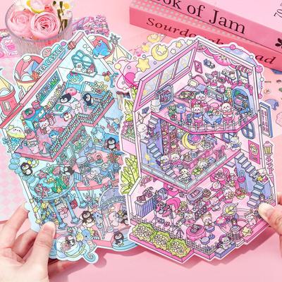 3D Stereoscopic Landscaping Stickers: Handmade Miniature Scene Collection for DIY Dollhouse & Children's Toys