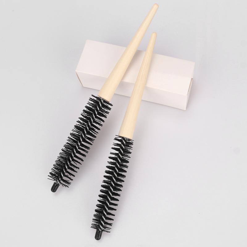 Small Round Hair Brush Pro Salon Teasing Back Hair Brushes Wood Slimline Comb Hair Brush Extension Hairdressing Styling DIY Tool