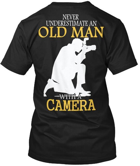 Camera Old Man T-Shirt Size S to 5XL M