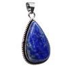 Lapis Lazuli Natural Gemstone Antique Silver Plated Pendant 2" J 1021