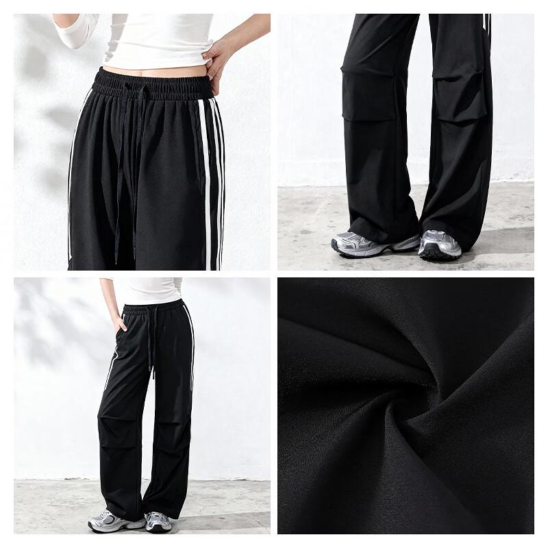 MJ STYLE Women's Summer Cooling Straight-Leg Parachute Pants