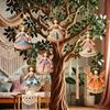 6/12/24/36 Pezzi Decorazione Albero di Natale Angelo di Natale Vintage 2D Ragazza Ciondolo in Legno per Casa Decorazione da Appendere al Muro Natale