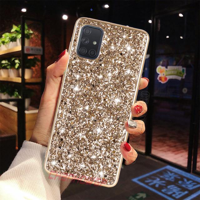 Bling Glitter Sequins Case For Samsung Galaxy S20 Ultra S10 S9 S8 A51 A71 A41 A81 A91 A50 A70 A30 A40 A20 A10 A30S A6 A7 A8 Note 20 10 Plus Soft Cover