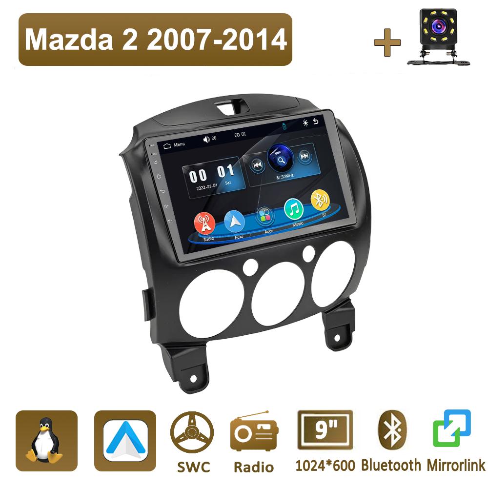 

Icreative Car Radio Multimedia MP5 Player Head Unit Stereo BT For Mazda 2 2007-2014 чёрный