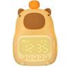 USB Rechargeable Capybara Night Light Charging ABS Capybara Alarm Clock Capybara Shape Temperature Display Bedside LED Clock