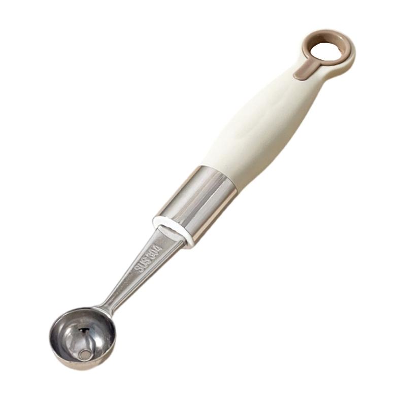 Ergonomic Handle Melon Baller Spoon Kitchen Tool Ice Cream Spoon 304Stainless Steel Texture Perfect for Ice Cream Fruits