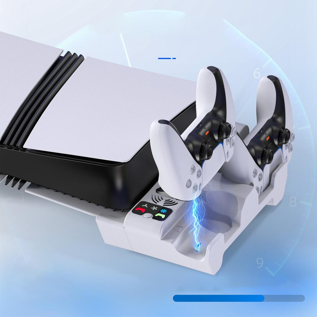 PS 5 Pro/PS 5 Slim Multi-Function Cooling Base Gaming Controller Docking Station Charging Accessories